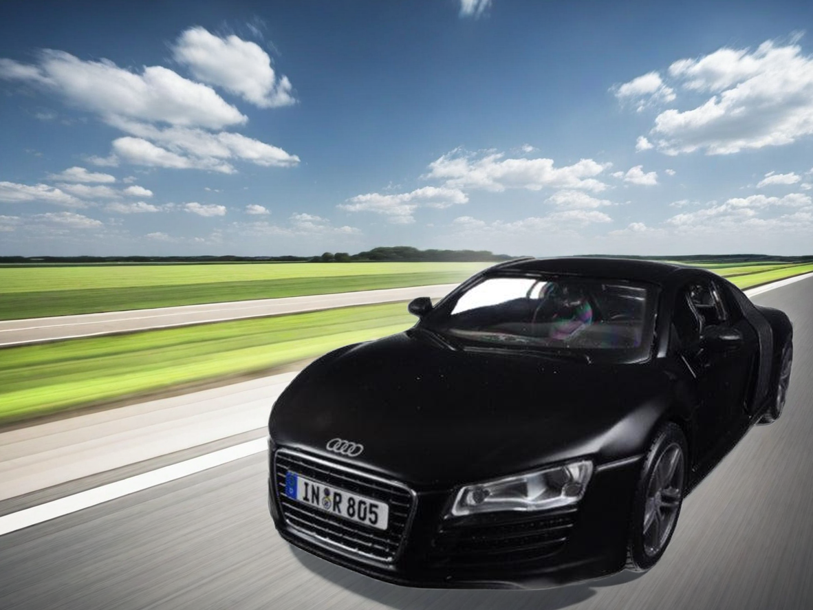 Audi R8 Matt Black "Special Edition" Series 1/24 Diecast Model Car by Maisto