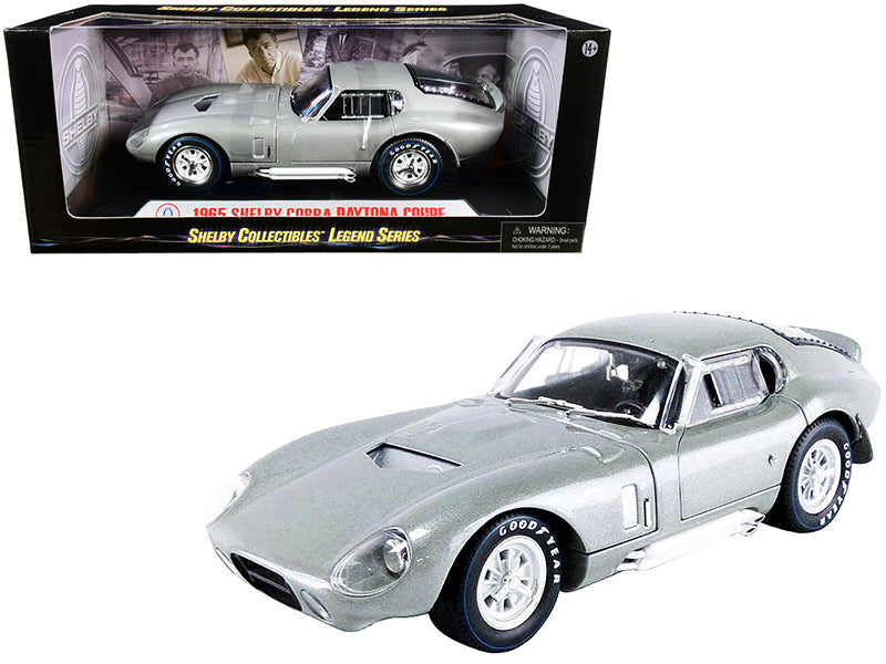 1965 Shelby Cobra Daytona Coupe Silver Metallic 1/18 Diecast - Premium  from Rapidvehicles - Just $128.99! Shop now at Rapidvehicles