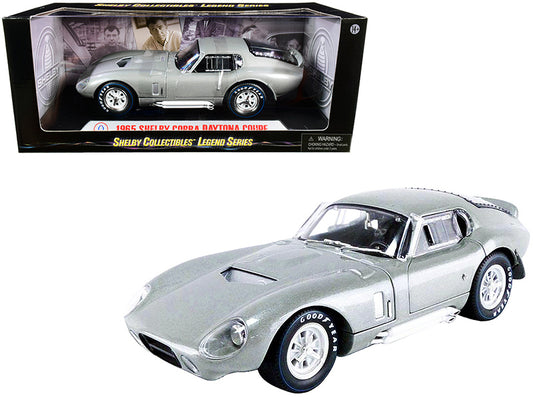 1965 Shelby Cobra Daytona Coupe Silver Metallic 1/18 Diecast - Premium  from Rapidvehicles - Just $128.99! Shop now at Rapidvehicles