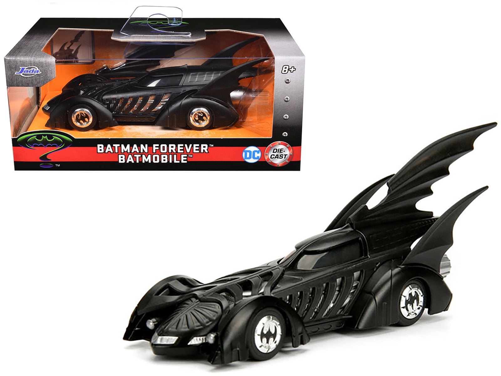 Batmobile Black "Batman Forever" (1995) Movie "Hollywood Rides" Series 1/32 Diecast Model Car by Jada free shipping USA - Rapid Vehicles