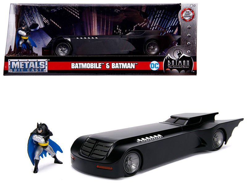 Batmobile with Batman Diecast Figure "Animated Series" DC Comics Series 1/24 Diecast Model Car by Jada free shipping USA - Rapid Vehicles