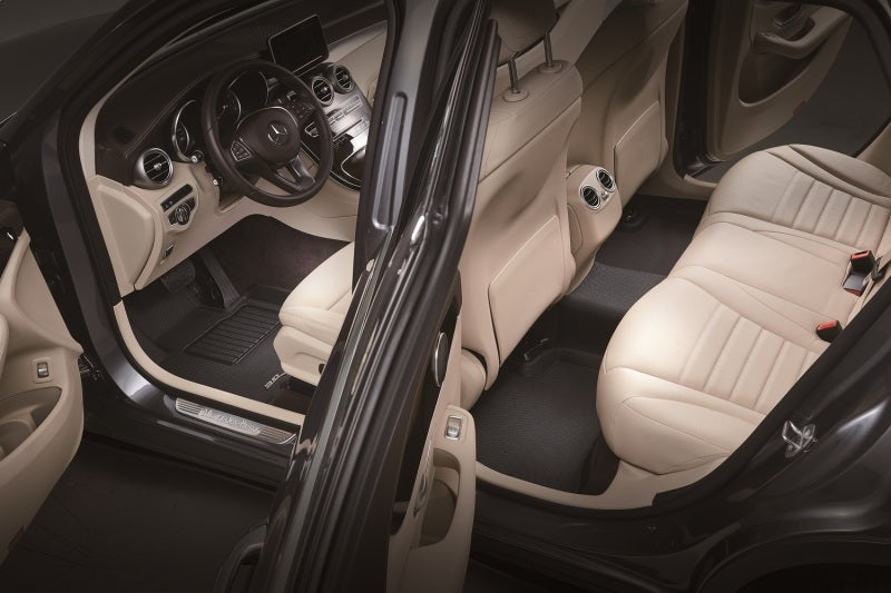 3D MAXpider 2016-2019 Nissan Titan Crew Cab Kagu 1st & 2nd Row Floormats - Black L1NS08501509