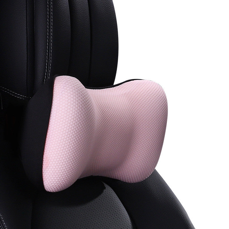 Color: Pink, style: Headrest - Ergonomic Design Car Headrest Lumbar Space Memory Foam Neck Protector - Premium Automobiles Seat Covers from Rapidvehicles - Just $34.99! Shop now at Rapidvehicles