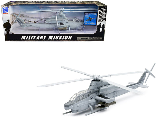 Bell AH - 1Z Cobra Helicopter Gray "US Air Force" "Military Mission" Series 1/55 Diecast Model by New Ray free shipping USA - Rapid Vehicles