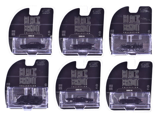 "Black Bandit" 6 piece Set Series 30 1/64 Diecast Model Cars by Greenlight free shipping USA - Rapid Vehicles