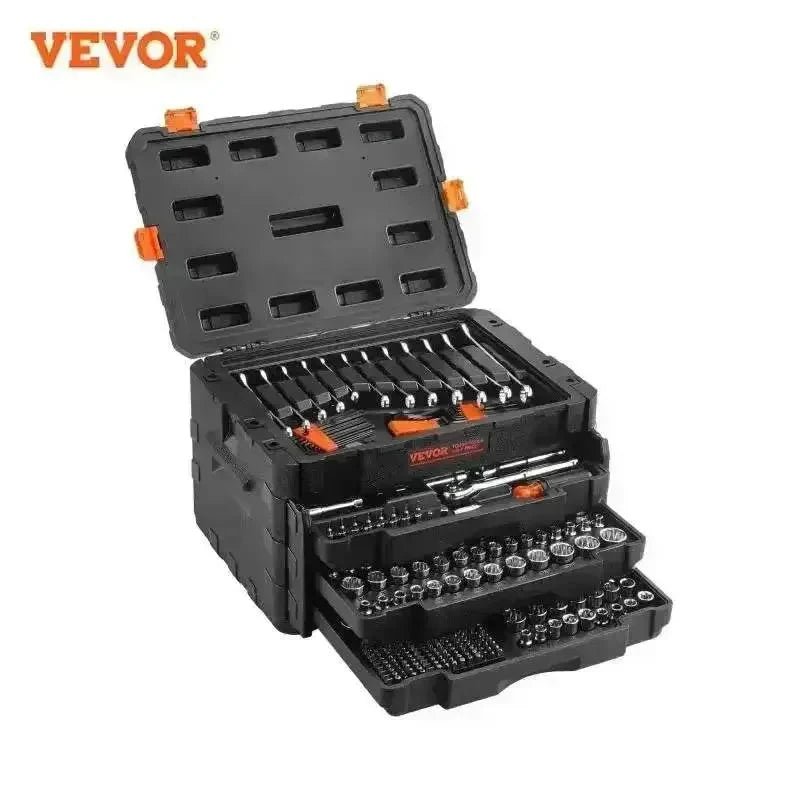 Black Vevor Mechanics Tool Chest Open Drawers - Rapid Vehicles