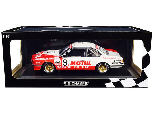 BMW 635 CSi 9 R. Hollinger - F. Giroix - J. Krucker "Motul / Garage du Bac" 24H of Spa (1984) Limited Edition to 300 pieces Worldwide 1/18 Diecast Model Car by Minichamps free shipping USA - Rapid Vehicles