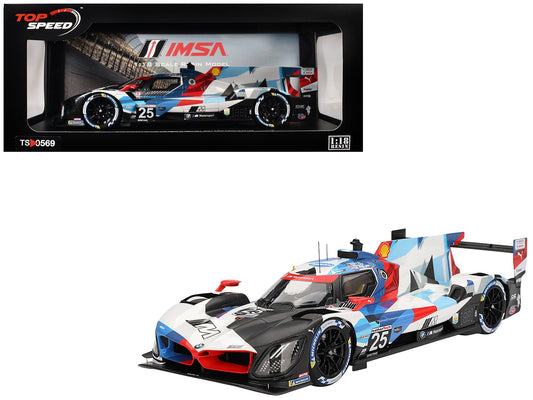 BMW M Hybrid V8 GTP 25 Connor De Phillippi - Maxime Martin - Rene Rast - Nick Yelloly "BMW M Team RLL" "24 Hours of Daytona" (2024) 1/18 Model Car by Top Speed free shipping USA - Rapid Vehicles