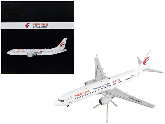 Boeing 737 MAX 8 Commercial Aircraft "China Eastern Airlines" White "Gemini 200" Series 1/200 Diecast Model Airplane by GeminiJets free shipping USA - Rapid Vehicles