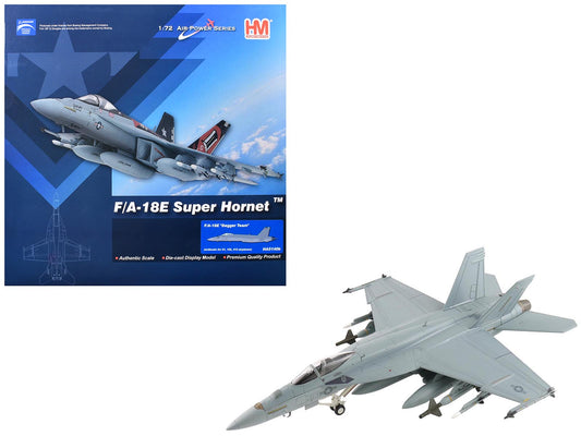 Boeing F/A - 18E Super Hornet Fighter Aircraft "Dagger Team (with decals)" United States Navy "Air Power Series" 1/72 Diecast Model by Hobby Master free shipping USA - Rapid Vehicles
