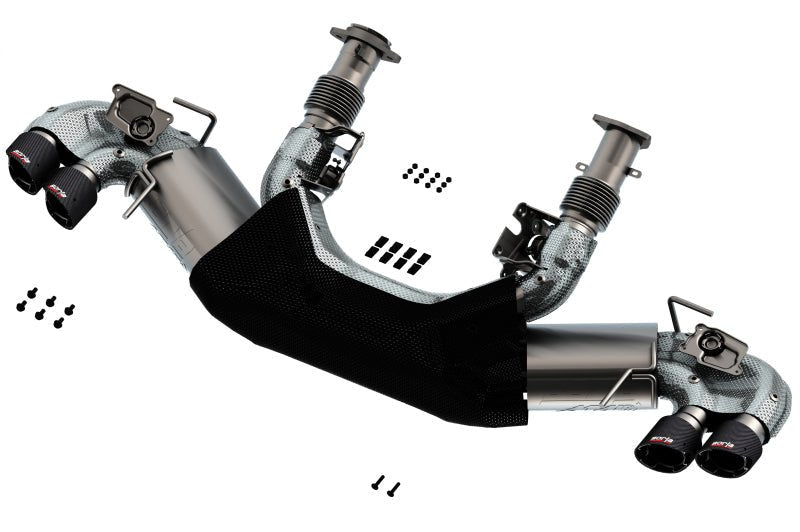 Borla 2020 Chevrolet Corvette C8 6.2L ATAK 3in Exhaust System Dual Round Angle Cut Carbon Fiber Tips 140839CF - Rapid Vehicles