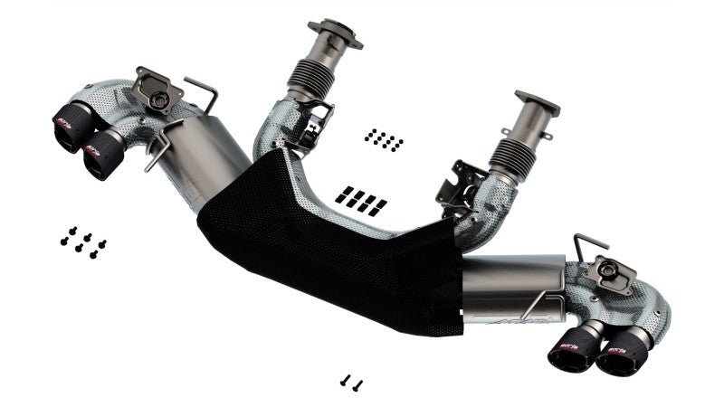 Borla 2020 Chevrolet Corvette C8 6.2L ATAK 3in Exhaust System Dual Round Angle Cut Carbon Fiber Tips 140839CF - Rapid Vehicles