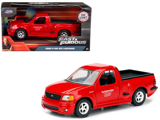 Brian's 1999 Ford F - 150 SVT Lightning Pickup Truck Red "Fast & Furious" Movie 1/32 Diecast Model Car by Jada free shipping USA - Rapid Vehicles