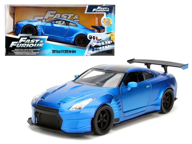 Brian's 2009 Nissan GTR R35 Blue Ben Sopra "Fast & Furious" Movie 1/24 Diecast Model Car by Jada free shipping USA - Rapid Vehicles