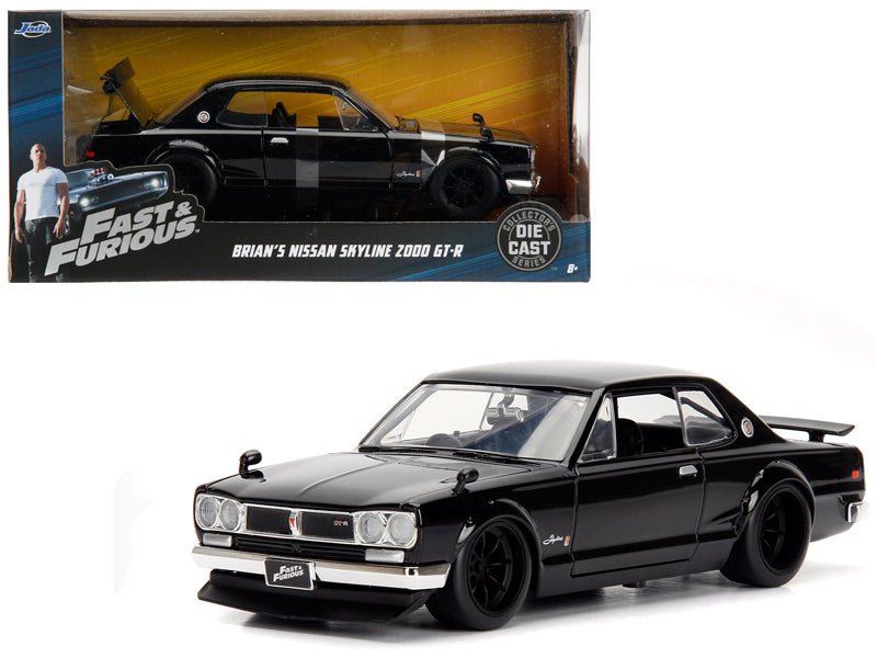 Brian's Nissan Skyline 2000 GT-R RHD (Right Hand Drive) Black "Fast & Furious" Movie 1/24 Diecast Model Car by Jada free shipping USA - Rapid Vehicles