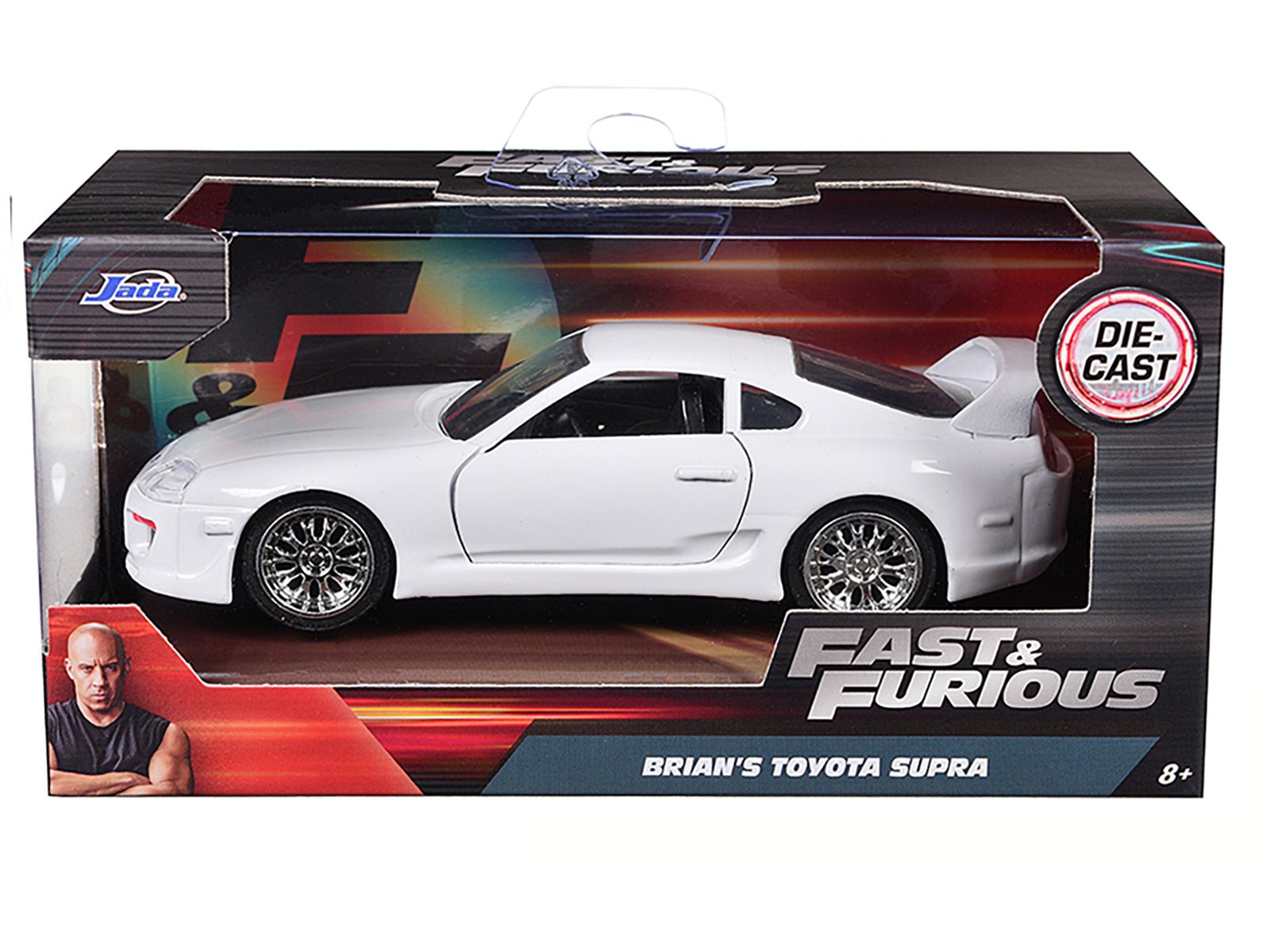 Brian's Toyota Supra White "Fast & Furious 7" (2015) Movie 1/32 Diecast Model Car by Jada free shipping USA - Rapid Vehicles