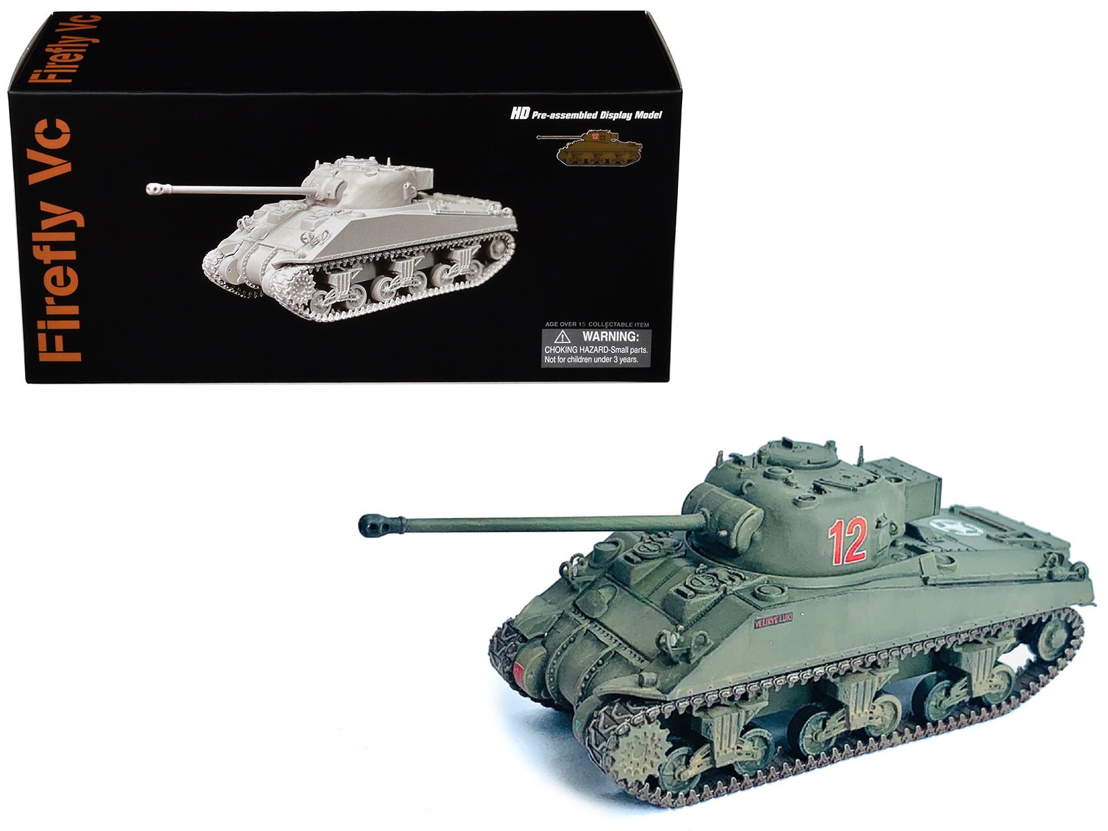 British Sherman Firefly Vc Tank 12 "3 Troop A Sqd. Northamptonshire Yeomanry France" (1944) "NEO Dragon Armor" Series 1/72 Plastic Model by Dragon Models free shipping USA - Rapid Vehicles