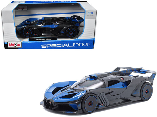 Bugatti Bolide Blue and Black Metallic "Special Edition" Series 1/24 Diecast Model Car by Maisto free shipping USA - Rapid Vehicles