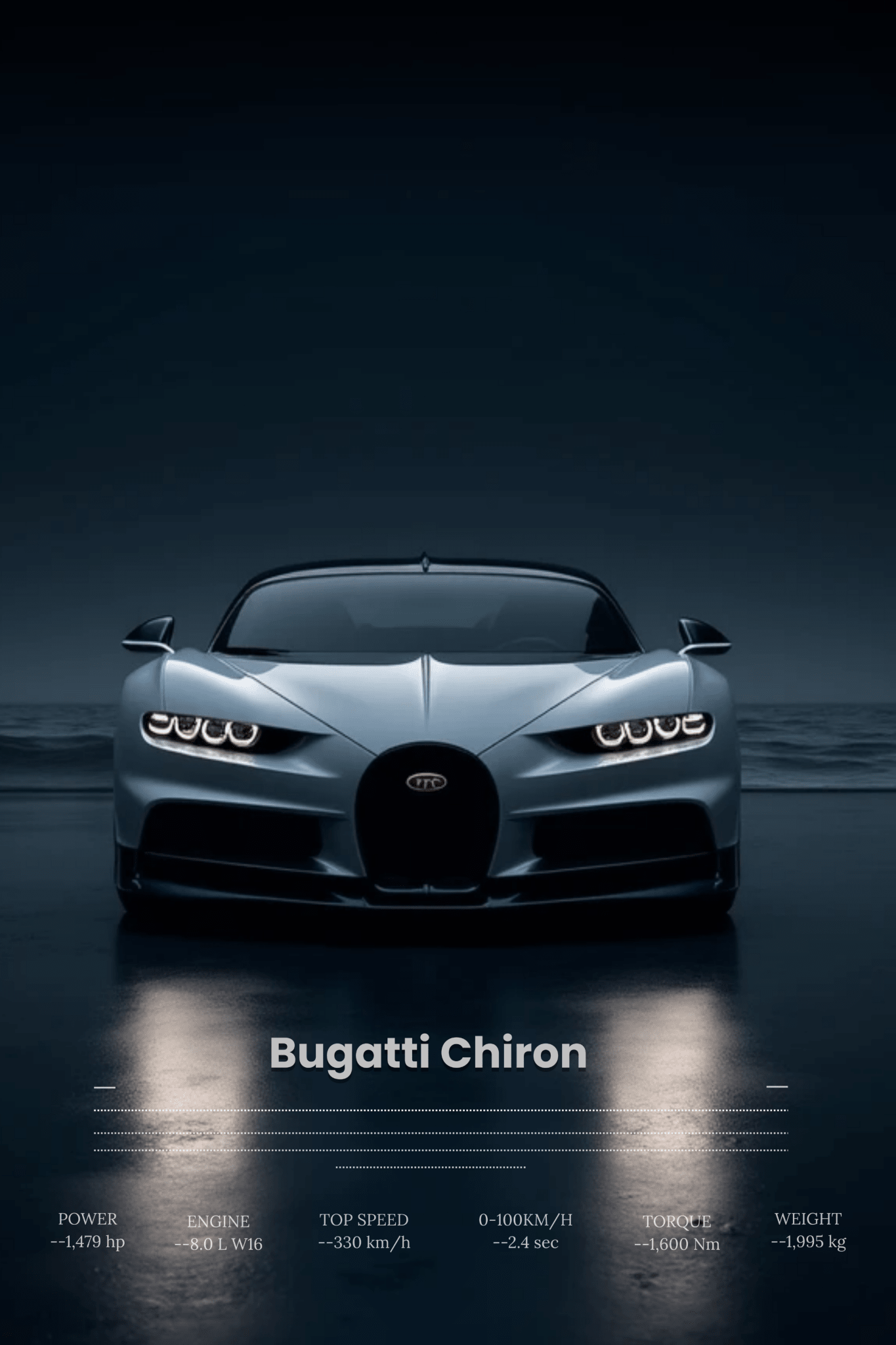 Bugatti Chiron - gray - Rapid Vehicles