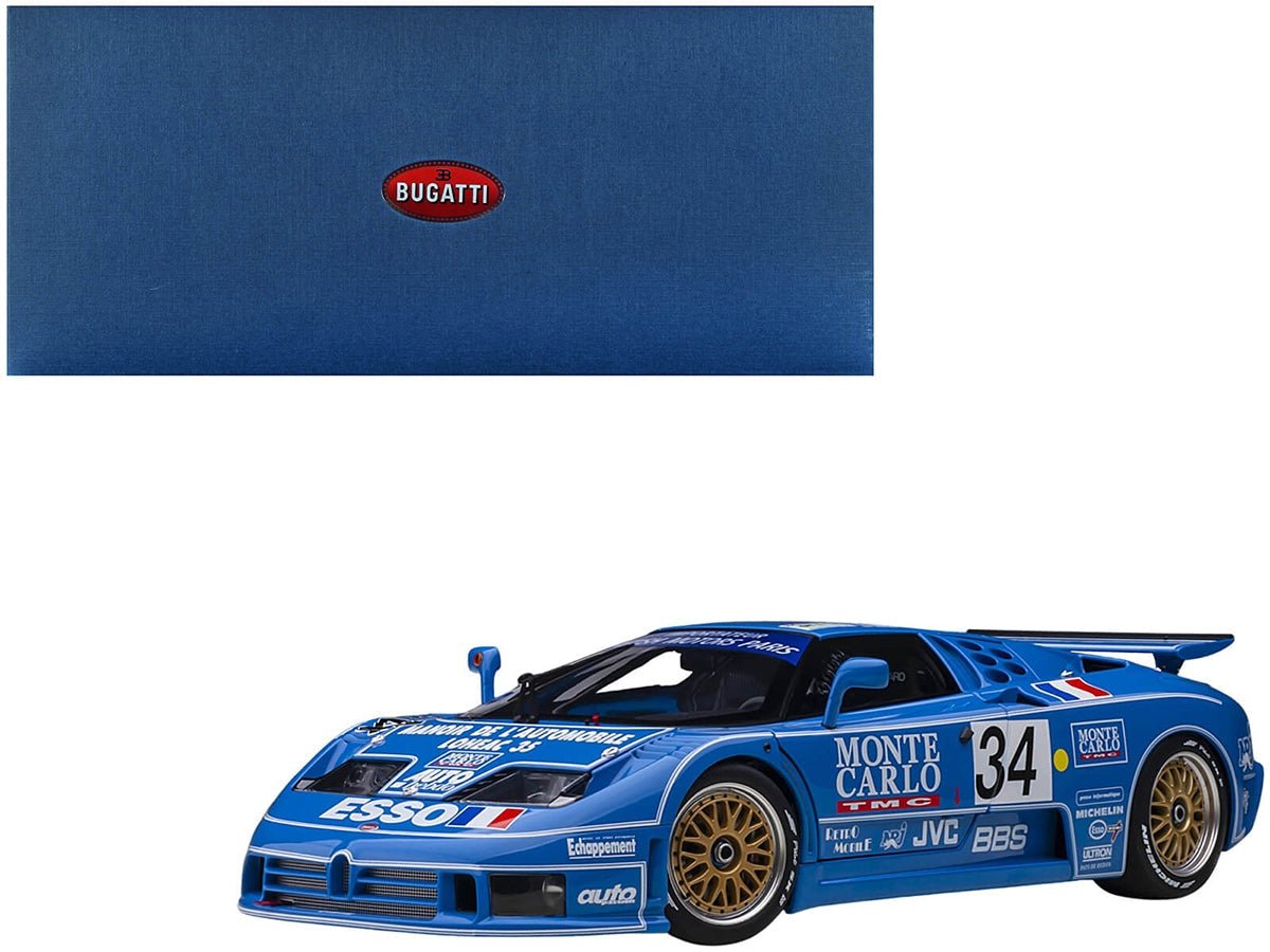 Bugatti EB110 34 Alain Cudini - Eric Helary - Jean-Christophe Boullion 24 Hours of Le Mans (1994) 1/18 Model Car by Autoart - Rapid Vehicles