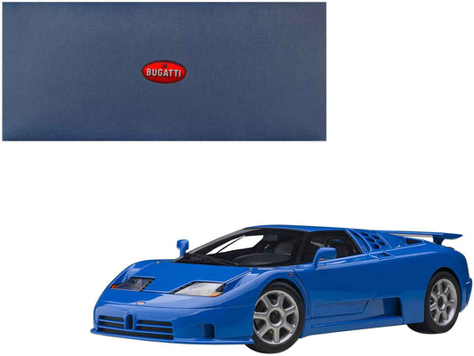 Bugatti EB110 SS Super Sport French Racing Blue with Silver Wheels 1/18 Model Car by Autoart - Rapid Vehicles