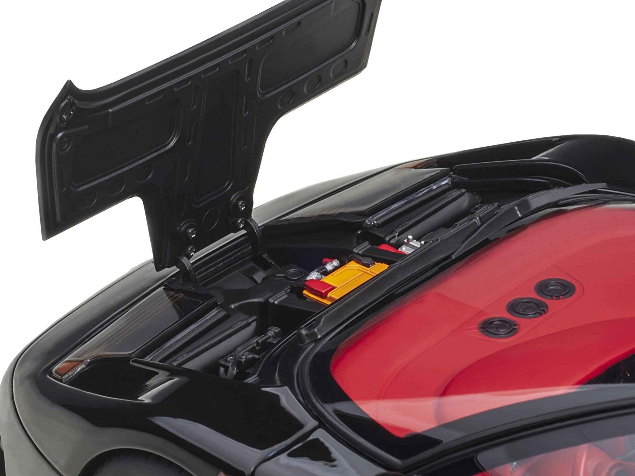 Bugatti EB110 SS Super Sport Nero Vernice Black with Red Interior and Silver Wheels 1/18 Model Car by Autoart - Rapid Vehicles