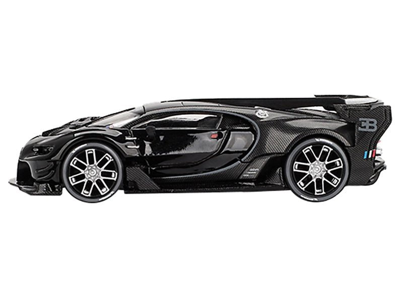 Bugatti Vision Gran Turismo Black and Carbon Limited Edition 1/64 Diecast Model Car by Mini GT - Rapid Vehicles