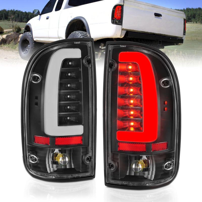 ANZO 95-00 Toyota Tacoma LED Taillights Black Housing Clear Lens (Pair) 311353