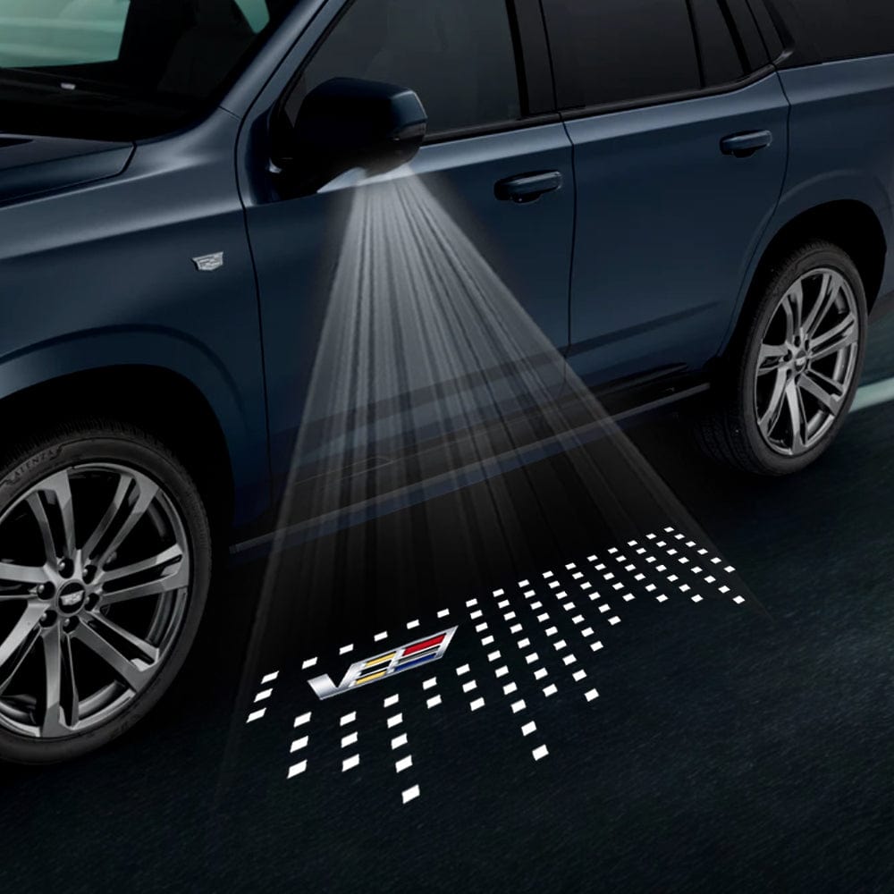 Cadillac Escalade 4th/5th Gen Premium Under Side Wing Mirror Projector Puddle Lights Various Designs 2015-2026