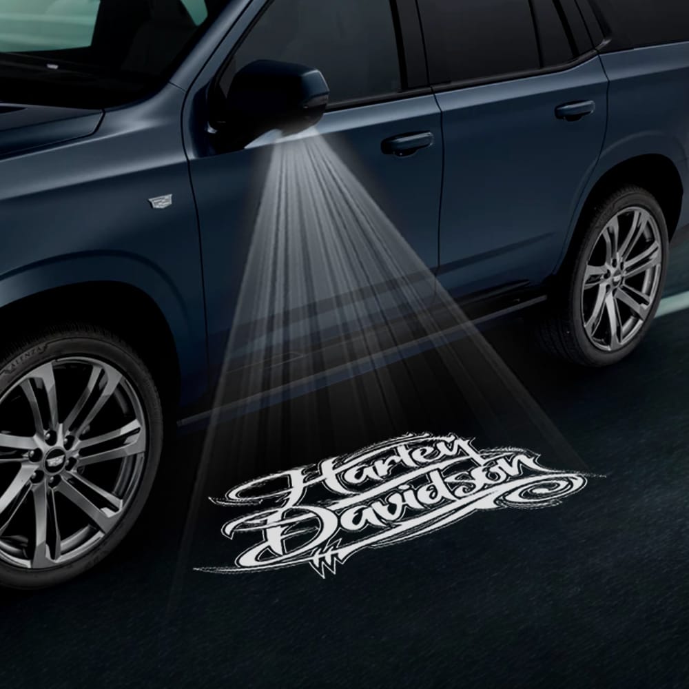 Cadillac Escalade 4th/5th Gen Premium Under Side Wing Mirror Projector Puddle Lights Various Designs 2015-2026