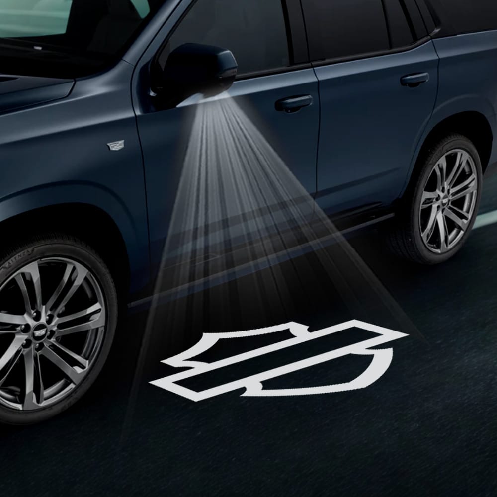 Cadillac Escalade 4th/5th Gen Premium Under Side Wing Mirror Projector Puddle Lights Various Designs 2015-2026