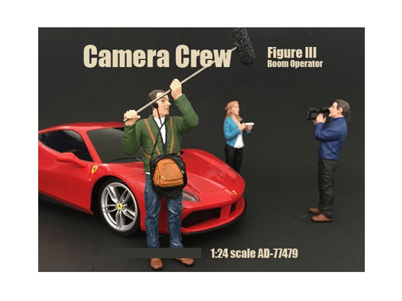 Camera Crew Figure III "Boom Operator" For 1:24 Scale Models by American Diorama free shipping USA - Rapid Vehicles