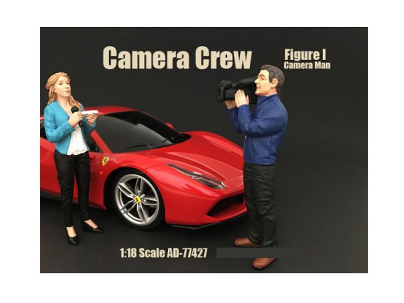 Camera Man Figurine I "Camera Crew" for 1/18 Scale Models by American Diorama free shipping USA - Rapid Vehicles