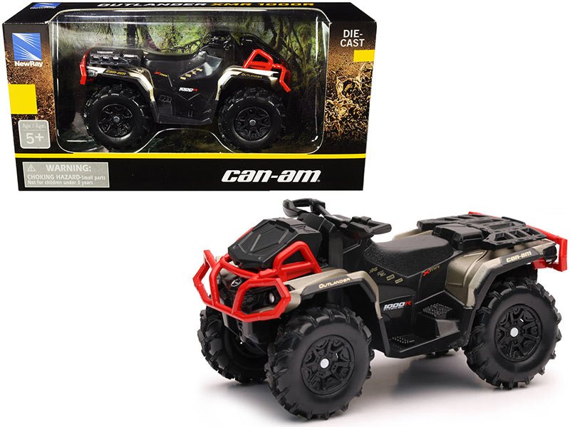 Can - Am Outlander XMR 1000R ATV Black and Gold Diecast Model by New Ray free shipping USA - Rapid Vehicles