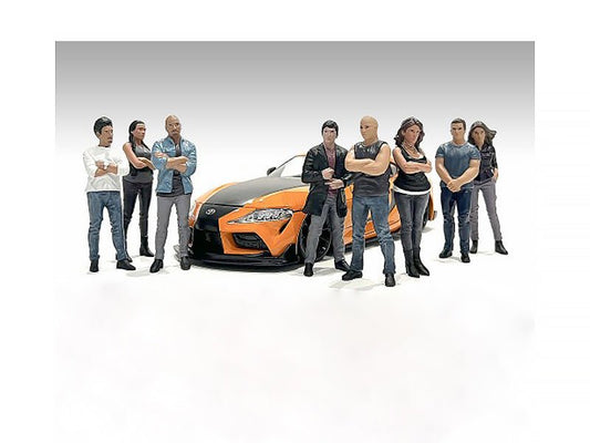 "Car Meet 3" 8 piece Figure Set for 1/18 Scale Models by American Diorama free shipping USA - Rapid Vehicles