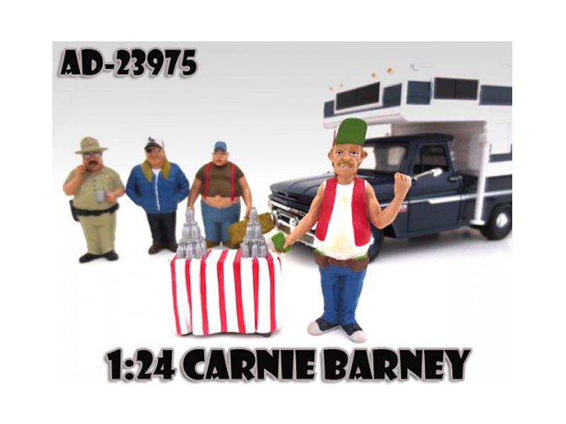 Carnie Barney "Trailer Park" Figure For 1:24 Scale Model Cars by American Diorama free shipping USA - Rapid Vehicles