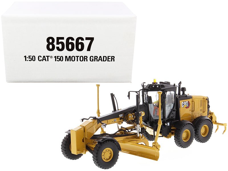 CAT Caterpillar 150 Motor Grader with Operator "High Line Series" 1/50 Diecast Model by Diecast Masters free shipping USA - Rapid Vehicles