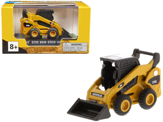 CAT Caterpillar 272C Skid Steer Loader Yellow "Micro - Constructor" Series Diecast Model by Diecast Masters free shipping USA - Rapid Vehicles
