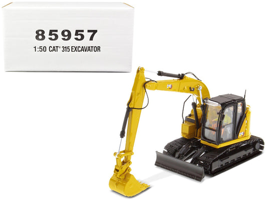 CAT Caterpillar 315 Track Type Hydraulic Excavator Yellow with Operator "High Line" Series 1/50 Diecast Model by Diecast Masters free shipping USA - Rapid Vehicles
