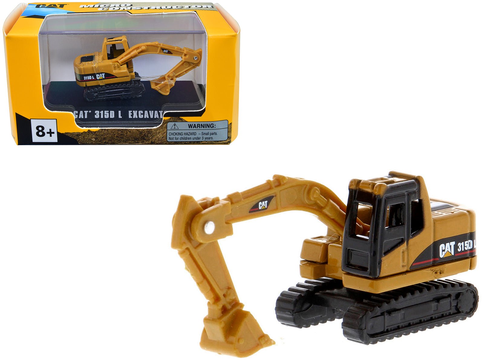CAT Caterpillar 315D L Excavator Yellow "Micro - Constructor" Series Diecast Model by Diecast Masters free shipping USA - Rapid Vehicles