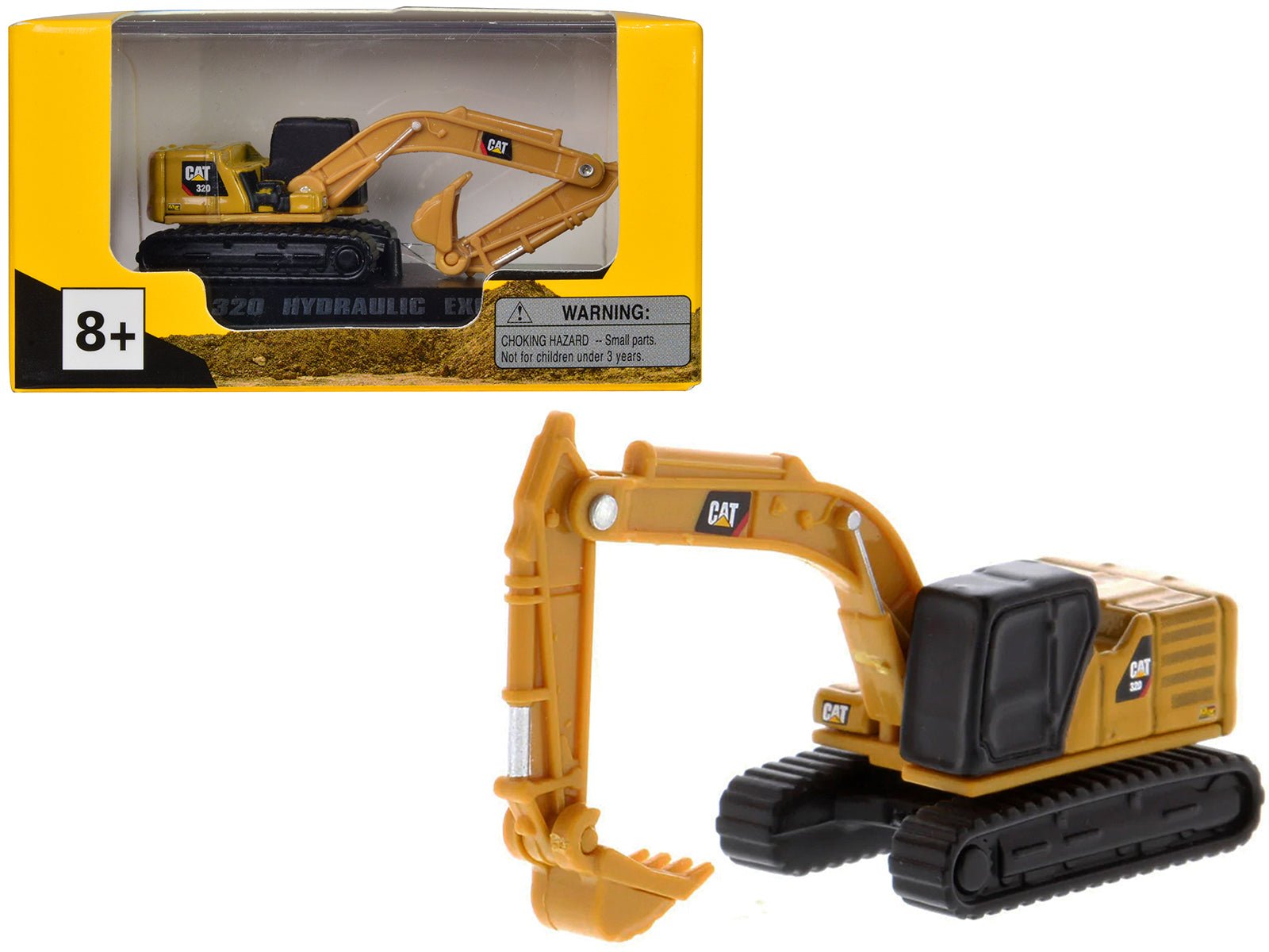 CAT Caterpillar 320 Hydraulic Excavator Yellow "Micro - Constructor" Series Diecast Model by Diecast Masters free shipping USA - Rapid Vehicles