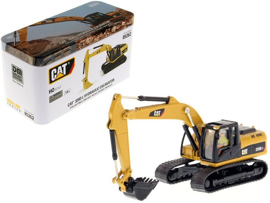 CAT Caterpillar 320D L Hydraulic Excavator with Operator "High Line" Series 1/87 (HO) Scale Diecast Model by Diecast Masters free shipping USA - Rapid Vehicles