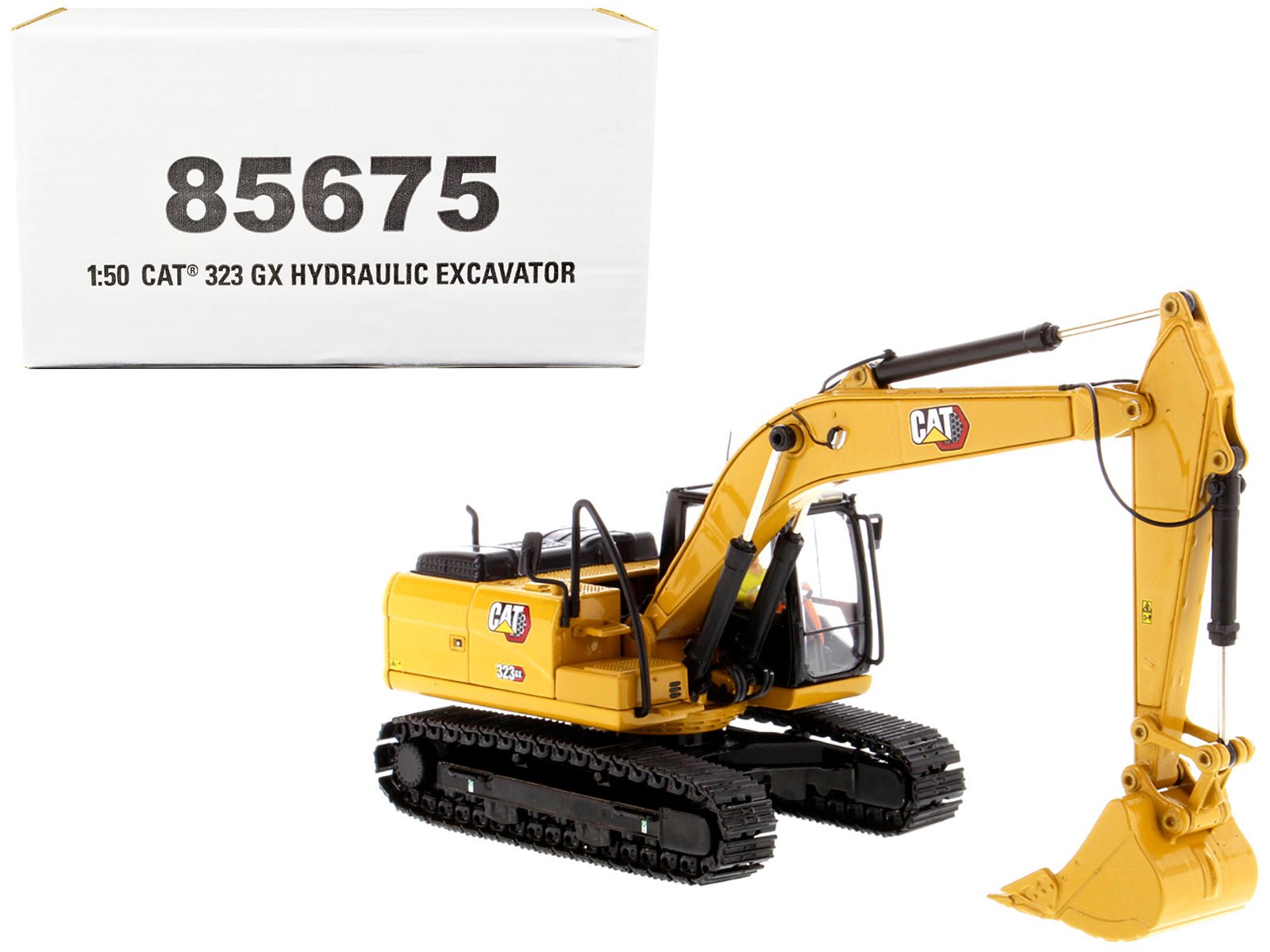CAT Caterpillar 323 GX Hydraulic Excavator with Operator "High Line" Series 1/50 Diecast Model by Diecast Masters free shipping USA - Rapid Vehicles