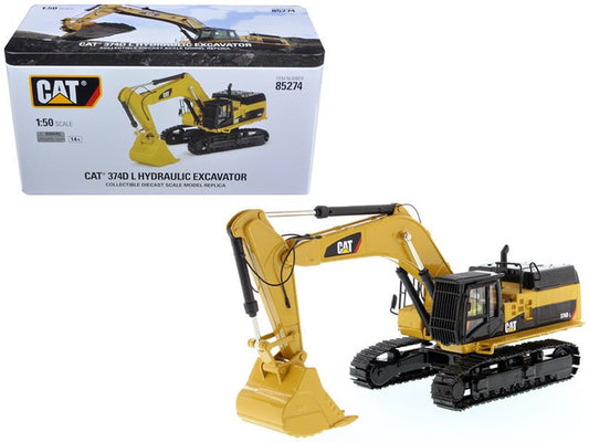 CAT Caterpillar 374D L Hydraulic Excavator with Operator "High Line" Series 1/50 Diecast Model by Diecast Masters free shipping USA - Rapid Vehicles
