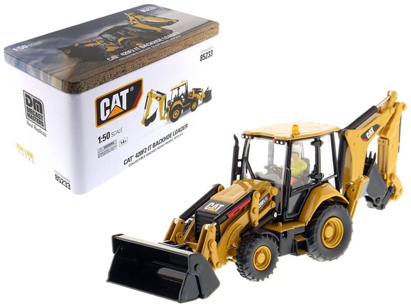 CAT Caterpillar 420F2 IT Backhoe Loader with Operator "High Line Series" 1/50 Diecast Model by Diecast Masters free shipping USA - Rapid Vehicles