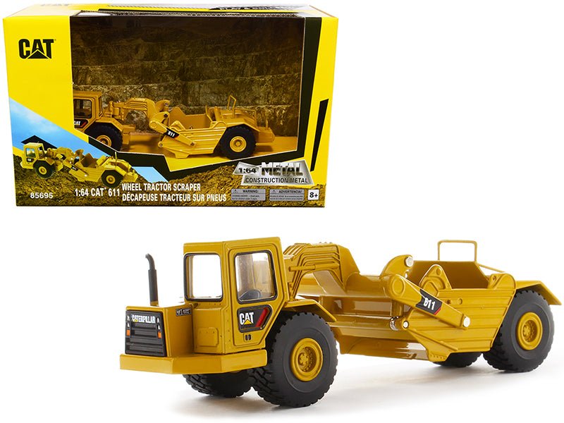 CAT Caterpillar 611 Wheel Tractor Scraper "Play & Collect!" Series 1/64 Diecast Model by Diecast Masters free shipping USA - Rapid Vehicles
