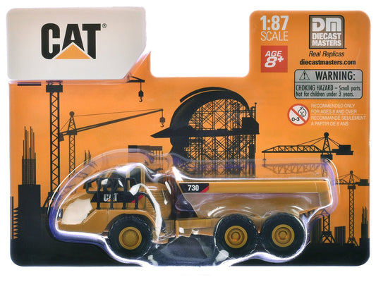 CAT Caterpillar 730 Articulated Truck Yellow 1/87 (HO) Diecast Model by Diecast Masters free shipping USA - Rapid Vehicles