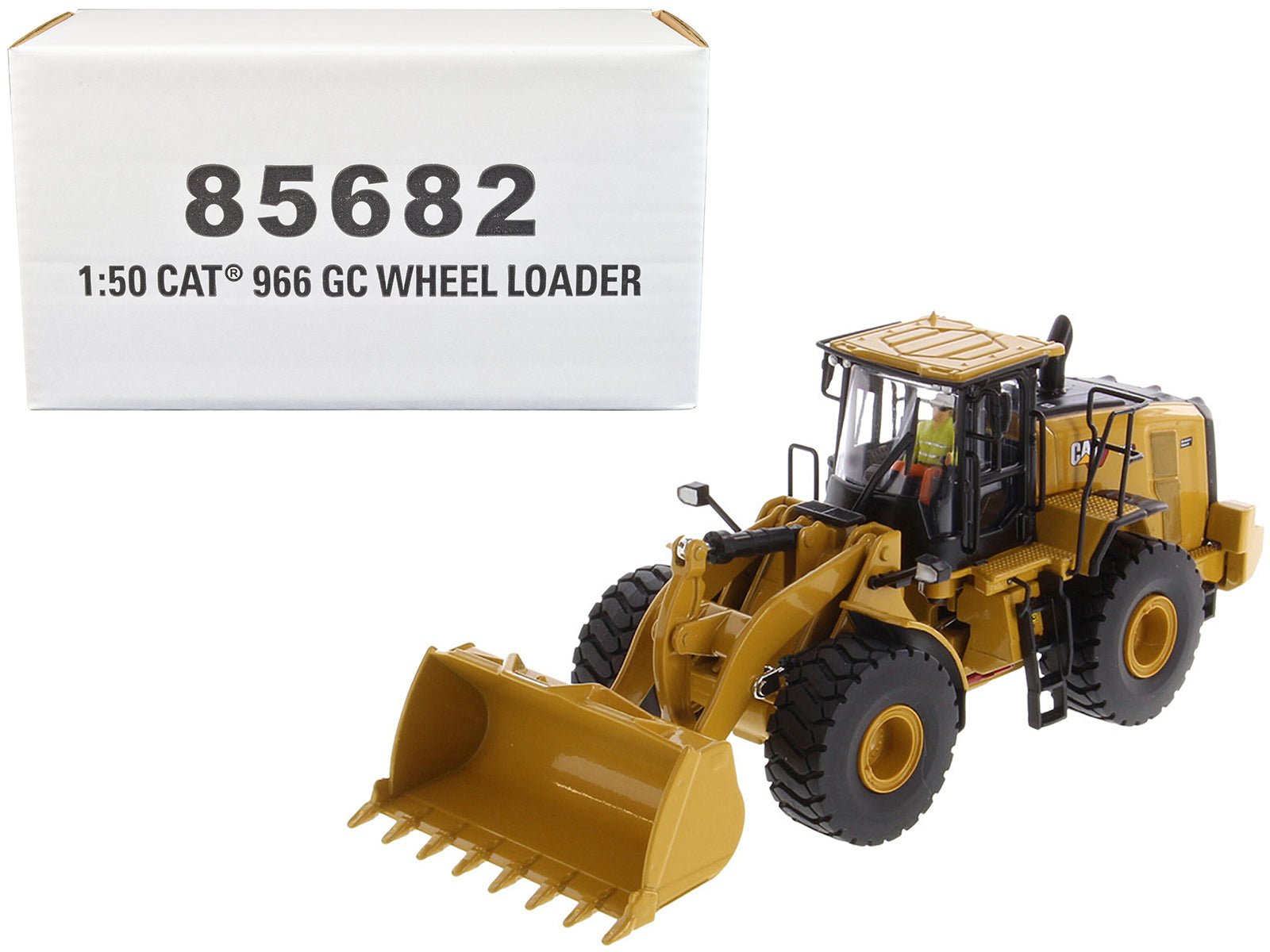 CAT Caterpillar 966 GC Wheel Loader Yellow with Operator "High Line Series" 1/50 Diecast Model by Diecast Masters free shipping USA - Rapid Vehicles