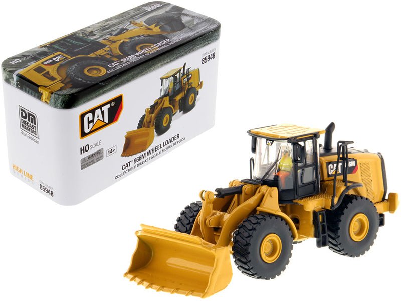 CAT Caterpillar 966M Wheel Loader with Operator "High Line" Series 1/87 (HO) Scale Diecast Model by Diecast Masters free shipping USA - Rapid Vehicles