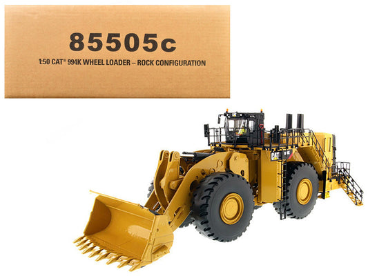 CAT Caterpillar 994K Wheel Loader with Rock Bucket and Operator "Core Classics" Series 1/50 Diecast Model by Diecast Masters free shipping USA - Rapid Vehicles